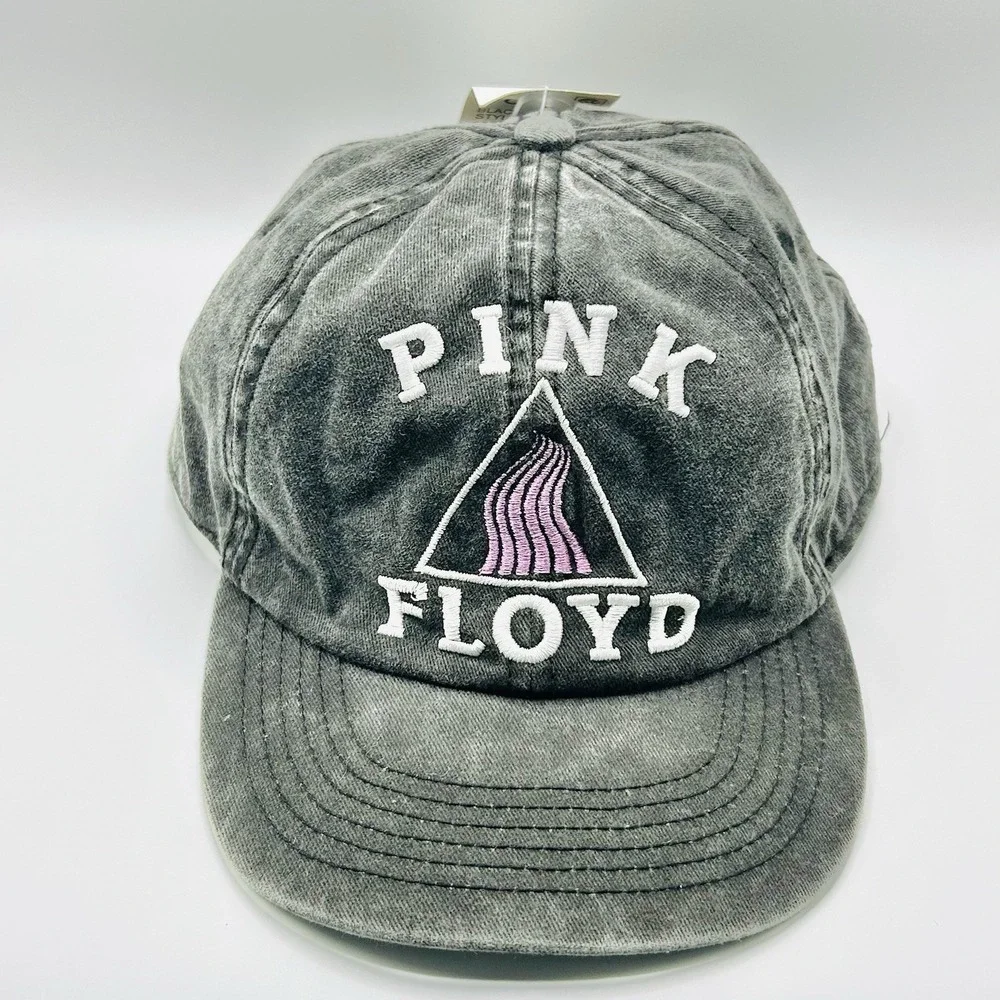 Pink Floyd Music Band Logo Distressed Hat Cap Adjustable Snapback Black Casual